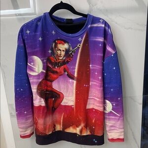 Pinko Vibrant Purple Graphic Top